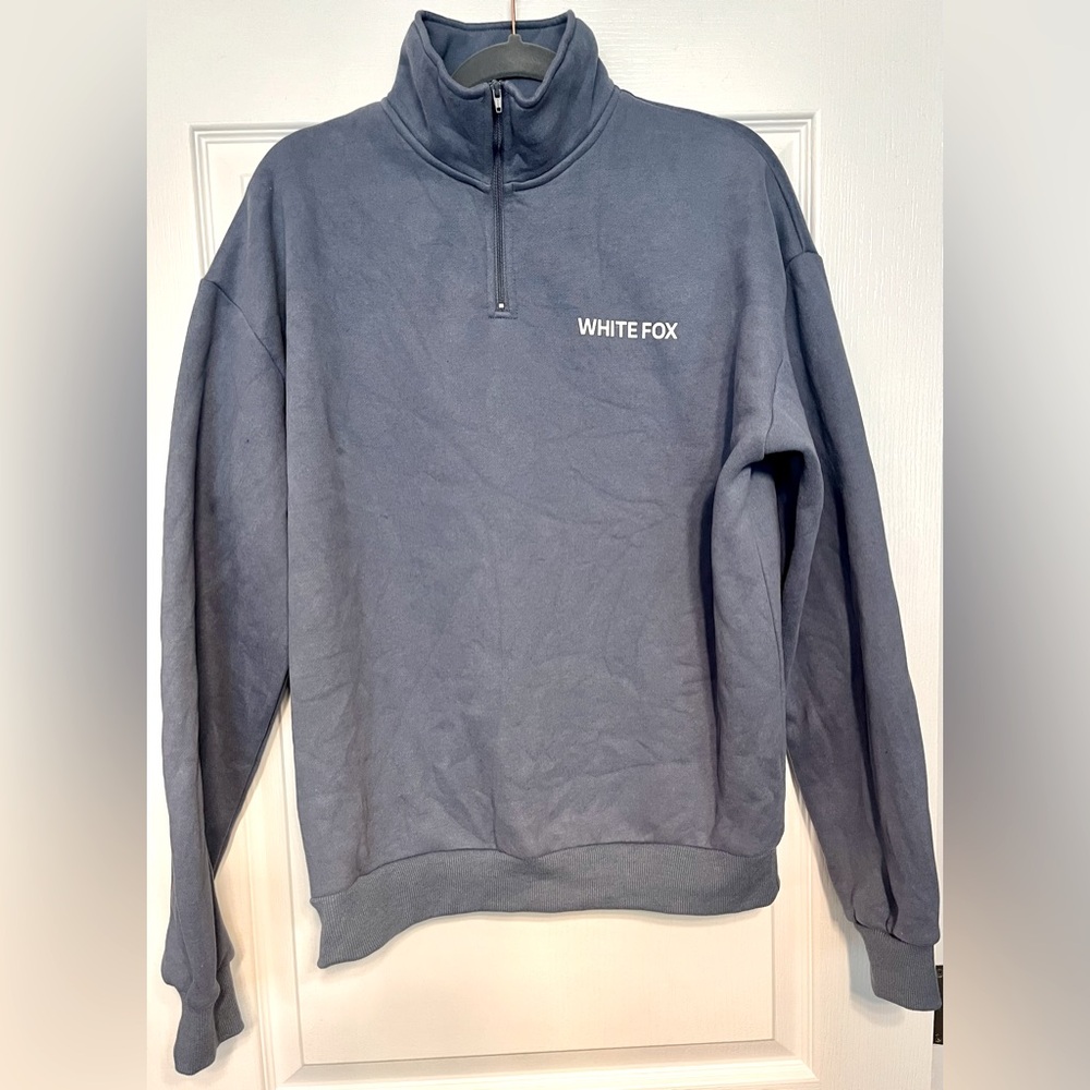 White Fox unisex core classic zip front in ocean